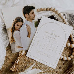 Save The Date Calendar Minimal Arch Photo Card<br><div class="desc">This minimal and modern save the date wedding announcement photo card is the perfect way to inform your friends and family of your upcoming wedding. To move the ring to your wedding date,  select the 'edit using design tool' button or message me for assistance.</div>