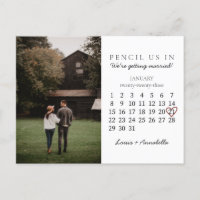 Save the Date Calendar Rose Heart Jan 2023 Month