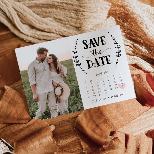 Save The Date Calendar Rustic Country Magnet (Creator Uploaded)