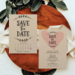 Save The Date Calendar Rustic Drawn Kraft Card<br><div class="desc">Congratulations on your engagement! Make sure everyone is able to attend your big event with our lovely rustic calendar Save The Dates! Click the "Personalise" button - then "Click to customise further" to get started with your layout! Easily edit the calendar and move the heart to your date! See our...</div>