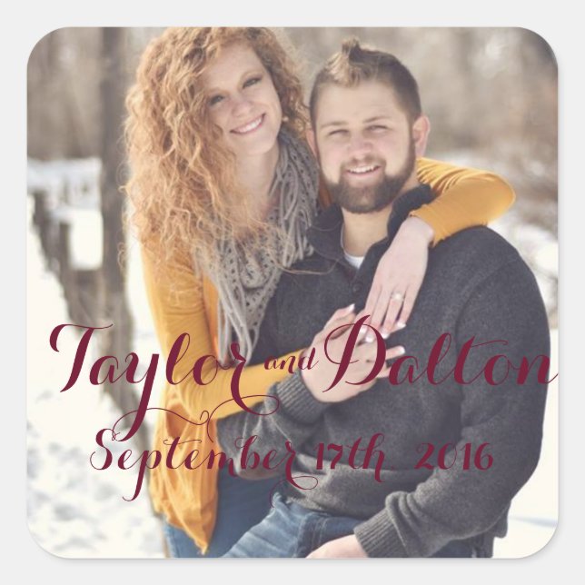 Save the Date Calendar Stickers (Front)