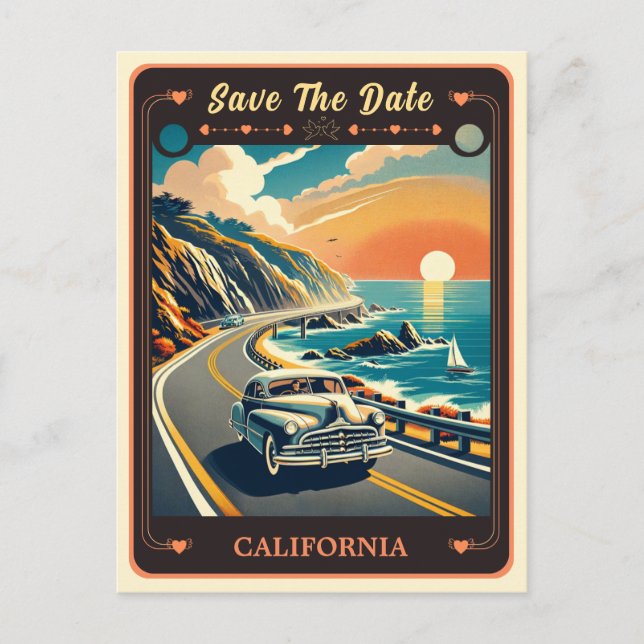 Save the Date | California Invitation Postcard (Front)