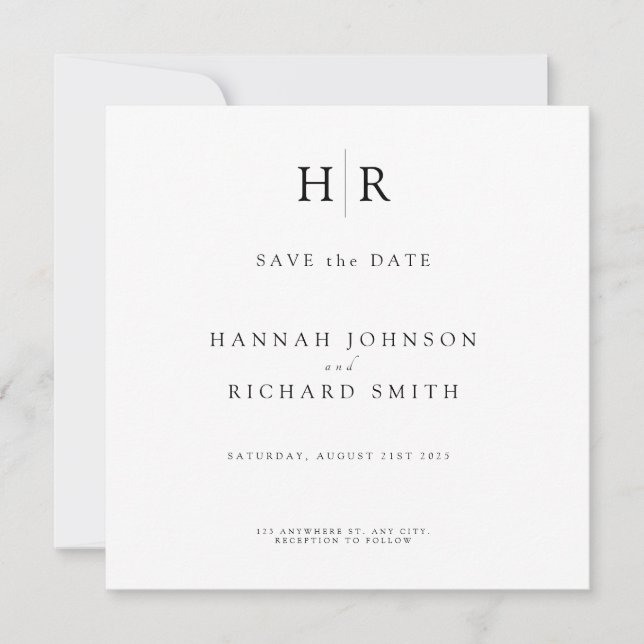 Save the Date Card Customizable (Front)