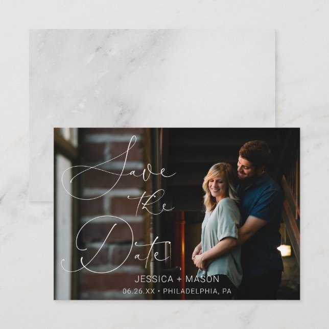 Save The Date Card with Photo Card (Front/Back)
