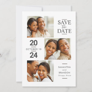 Save the Date card with Photo Wedding Announcement