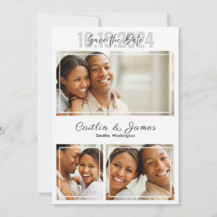 Save the Date card with Photo Wedding Announcement