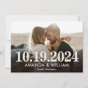 Save the Date card with Photo Wedding Announcement