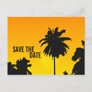 Save the Date Cards Palm Trees Sun