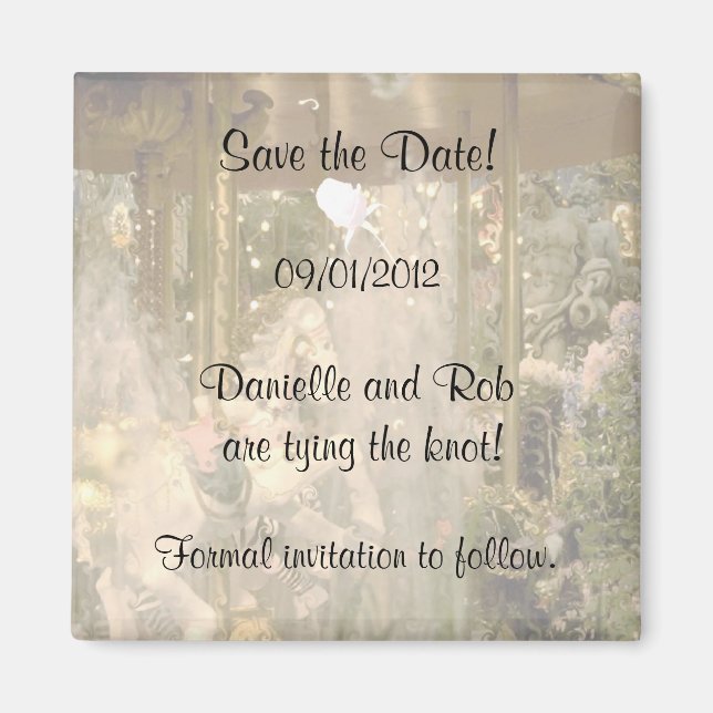 Save the Date Carousel Magnet (Front)