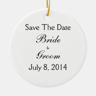 Save The Date Ceramic Tree Decoration