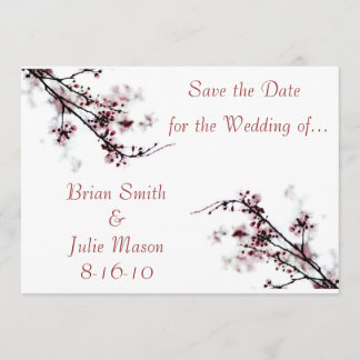 Save the Date, cherry blossom Save The Date