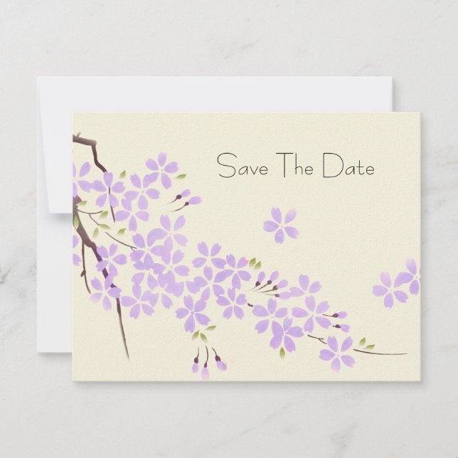 Save the Date Cherry Blossoms (Front)