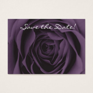 Save the Date Chubby Business Card Purple Rose