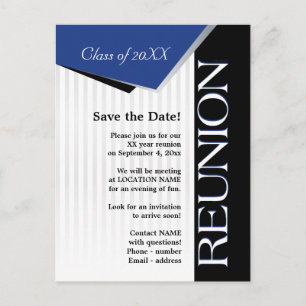 Save the Date Class reunion Announcement Postcard