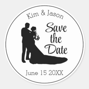Save The Date Classic Round Sticker