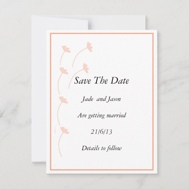 Save The Date Classical wedding stationary Invitation (Front)