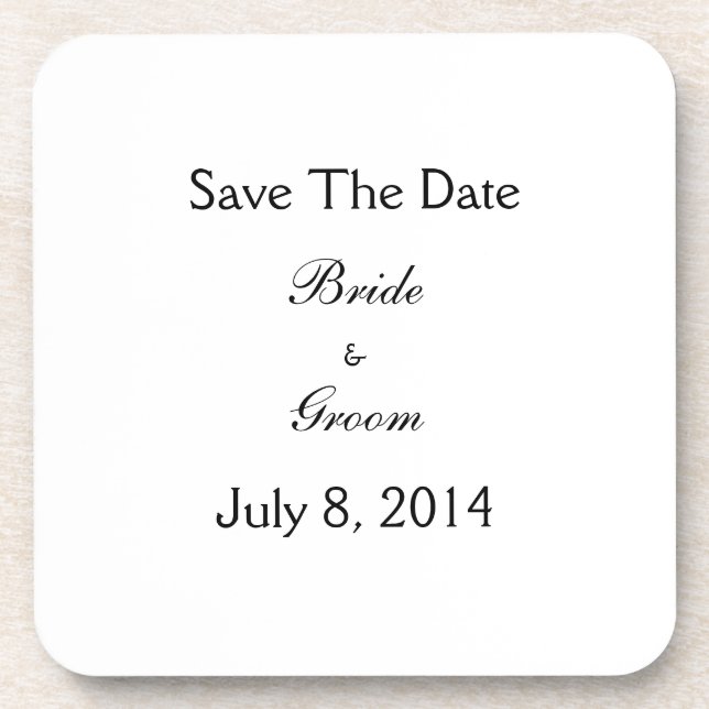 Save The Date Coaster (Front)