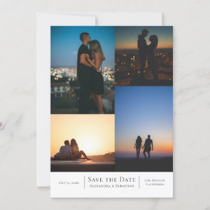 Save The Date Collage Wedding Personalised