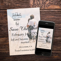 Save The Date Couple Filtered Photo Wedding