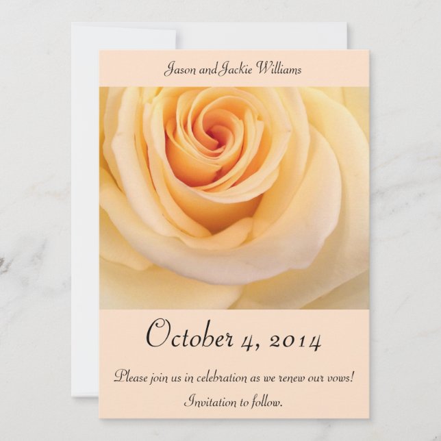 Save the date! Creme Rose Date (Front)