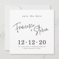 SAVE THE DATE custom design for Francesca + Steven