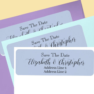 Save The Date Custom Name Return Address
