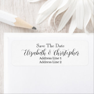 Save The Date Custom Name Return Address