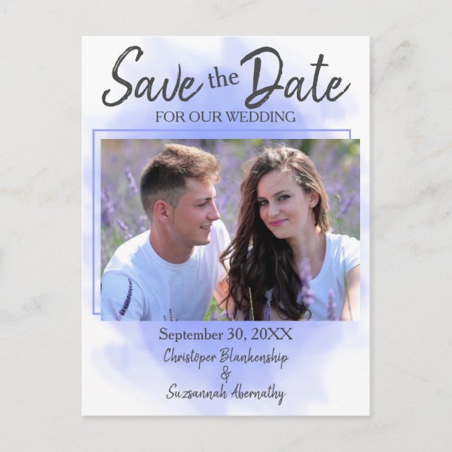  Save The Date Custom Photo Marriage Announcement  Postcard (Front)