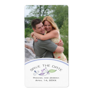 Save the Date Custom Photo Wine Label
