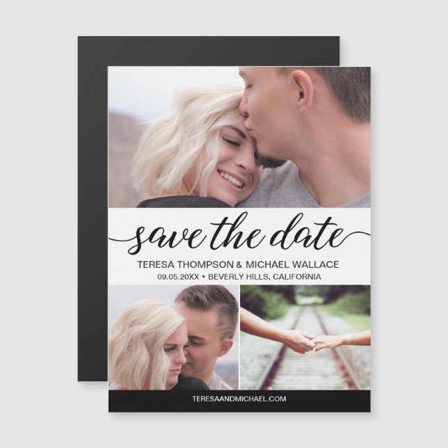 Save the Date Custom Photos Wedding Announcement (Front/Back)