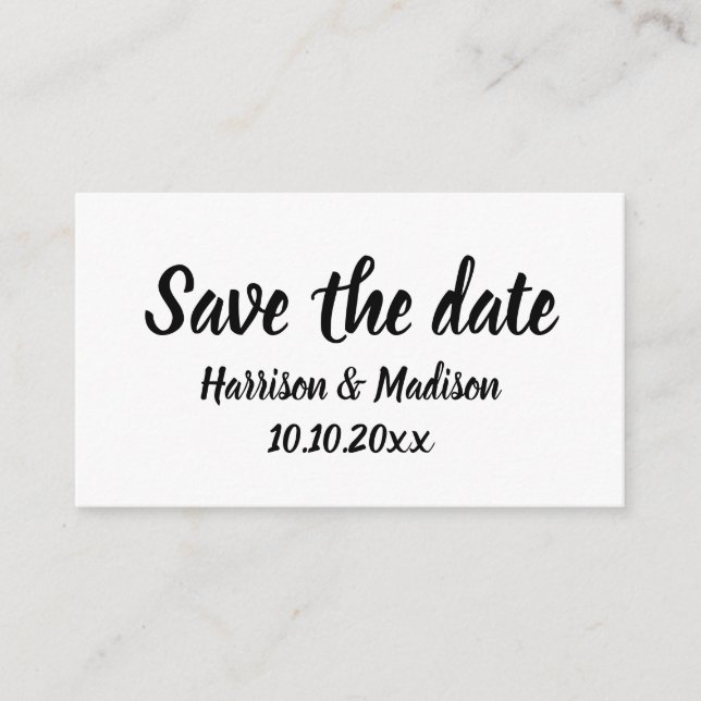 Save the Date, custom script Wedding Announcement (Front)