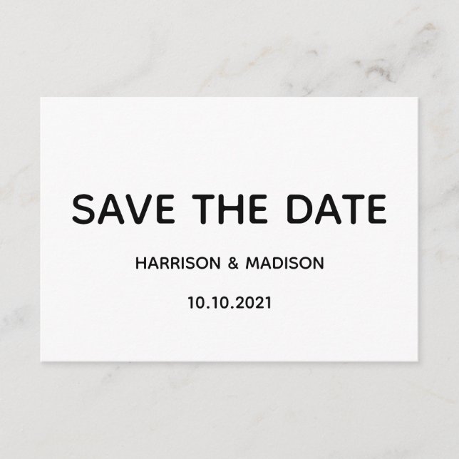 Save the Date custom Wedding Announcement card (Front)