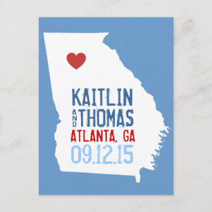 Save the Date - Customisable - Georgia Announcement Postcard