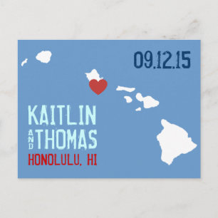 Save the Date - Customisable - Hawaii Announcement Postcard
