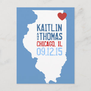 Save the Date - Customisable - Illinois Announcement Postcard