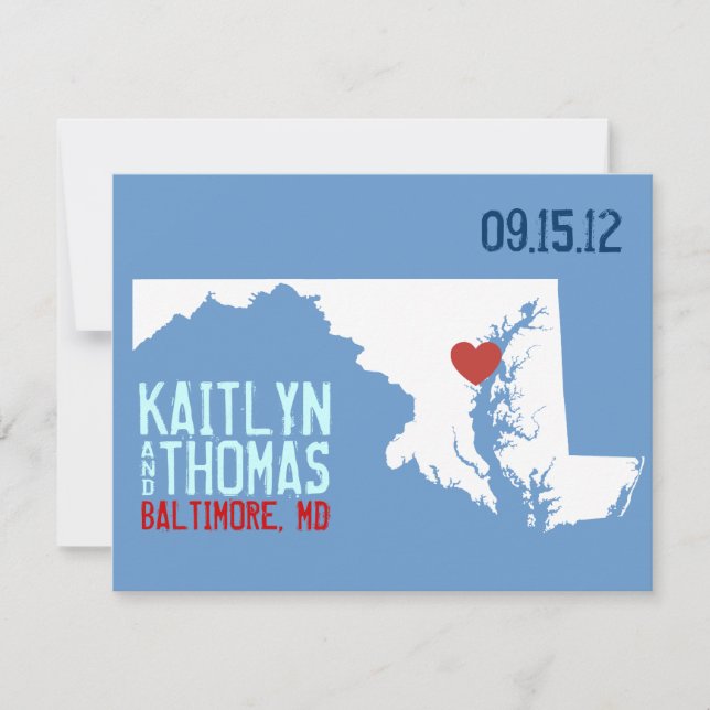 Save the Date - Customisable - Maryland / D.C. (Front)