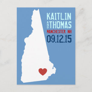 Save the Date - Customisable - New Hampshire Announcement Postcard
