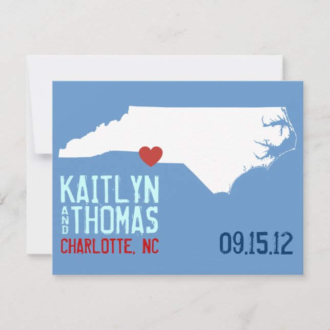 Save the Date - Customisable - North Carolina (Front)