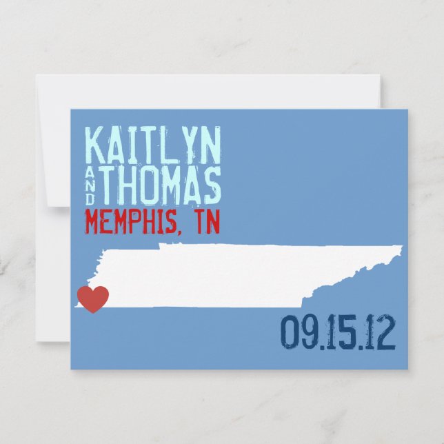Save the Date - Customisable - Tennessee (Front)