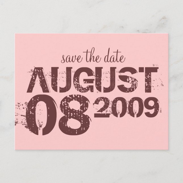 save the date - customise announcement postcard (Front)