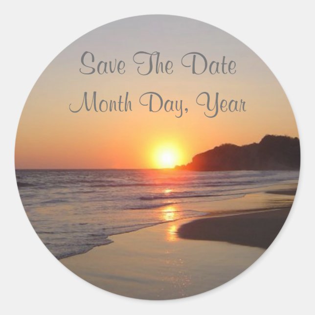 Save the Date Customise Sticker (Front)