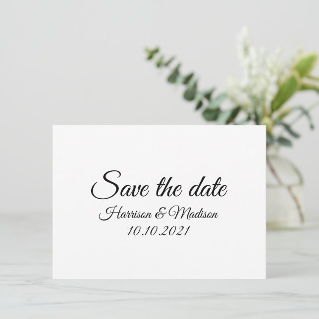 Save the Date, customise text Wedding Announcement (Standing Front)
