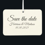 Save the Date, customise text Wedding Announcement Car Air Freshener<br><div class="desc">Save the Date,  customise text Wedding Announcement car air freshener</div>