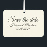 Save the Date, customise text Wedding Announcement Car Air Freshener<br><div class="desc">Save the Date,  customise text Wedding Announcement car air freshener</div>