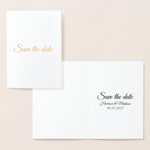 Save the Date, customise text Wedding Foil Card