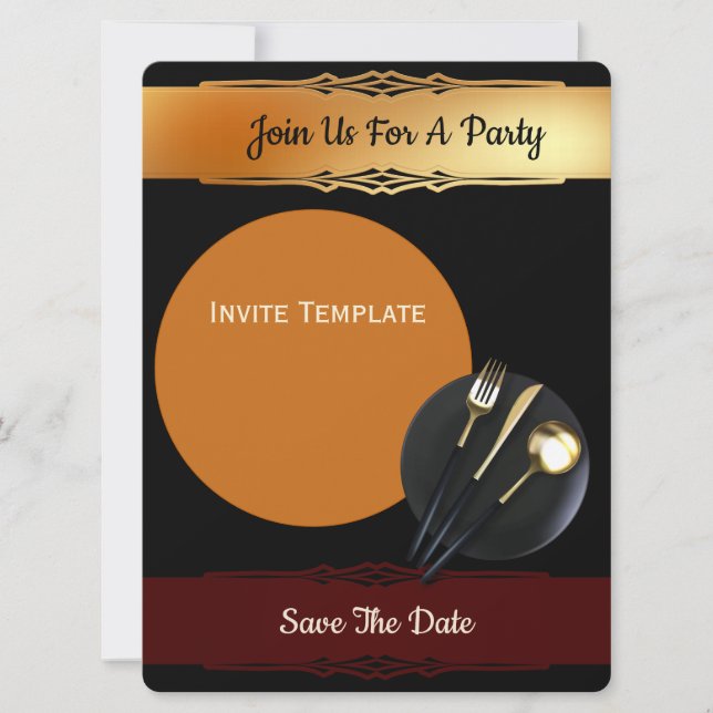 Save the date- Dinner Party Invitation (Front)