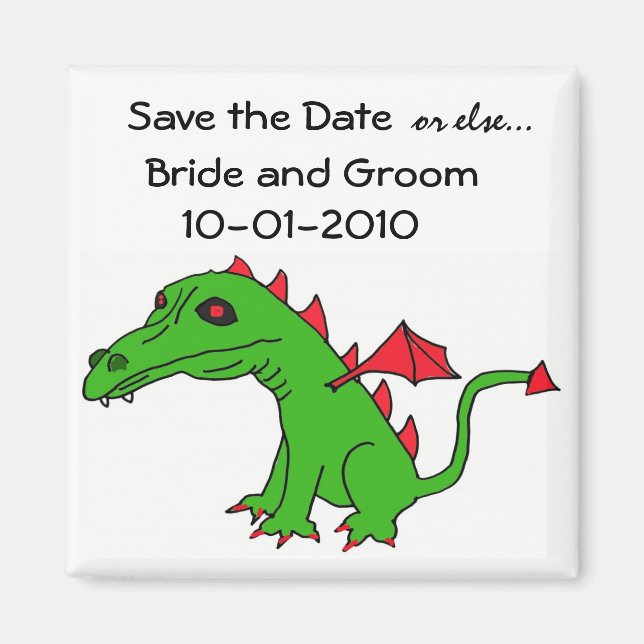 Save the Date Dragon Magnet (Front)