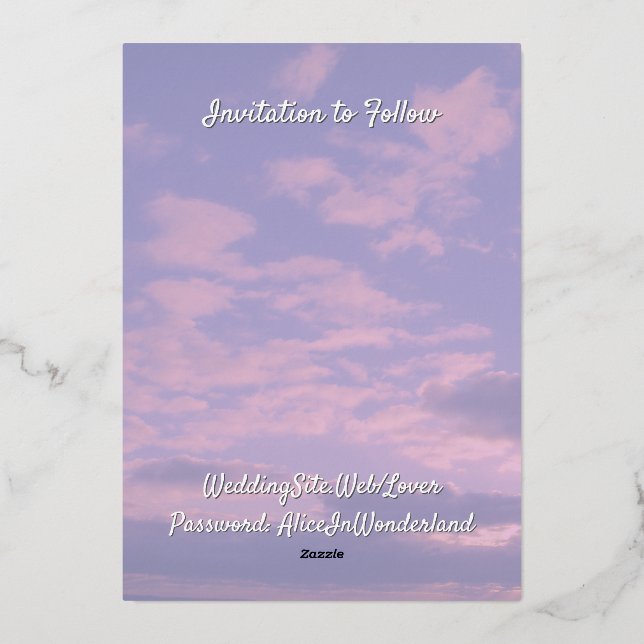 Save the Date: Dream Clouds Lover Theme (Back)