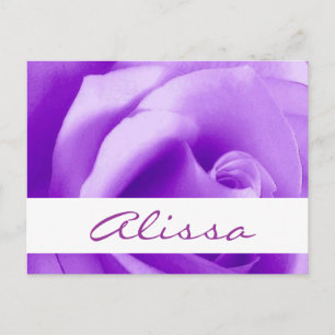 Save the Date Dreamy Purple Rose V22A Announcement Postcard