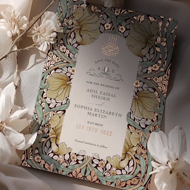 Save the Date Dusty Blue Muslim Islamic Morris (Creator Uploaded)